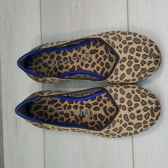 Rothy's Womens The Flat Cheetah Leopard Animal Print Loafer Flats shoes 8.5 - Picture 4 of 16